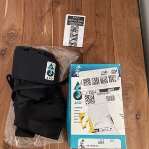 Med Spec 264015 ASO Ankle Stabilizer -  Large- Black New in Box Foot Therapy